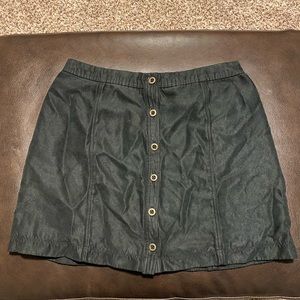 Black Hollister Button Up Skirt